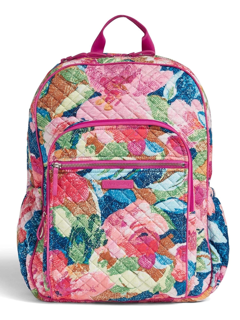 Vera Bradley Pink Floral Quilted Campus Backpack School Camping Outdoor